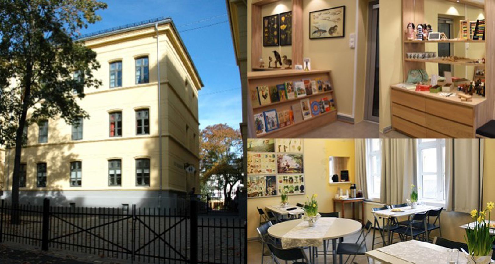Foto: Oslo Skolemuseum Bilder av bygningen utvendig, resepsjon, museumsbutikk og kafe